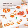 ZISIZ Persimmon Orange Print Disposable Tablecloth