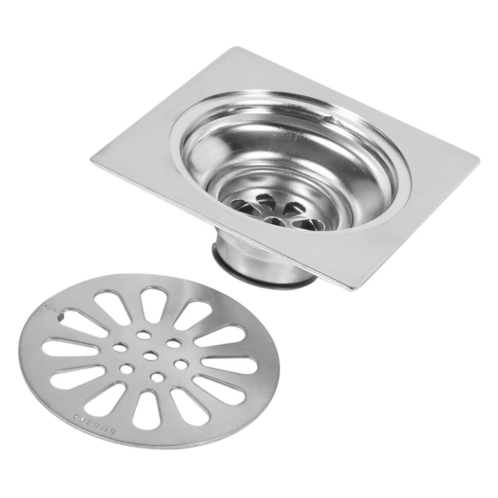 Thick Stainless Steel Square Antiodor Bathroom Floor Drain Cover Waste Gate Shower Drainer (Type 3)