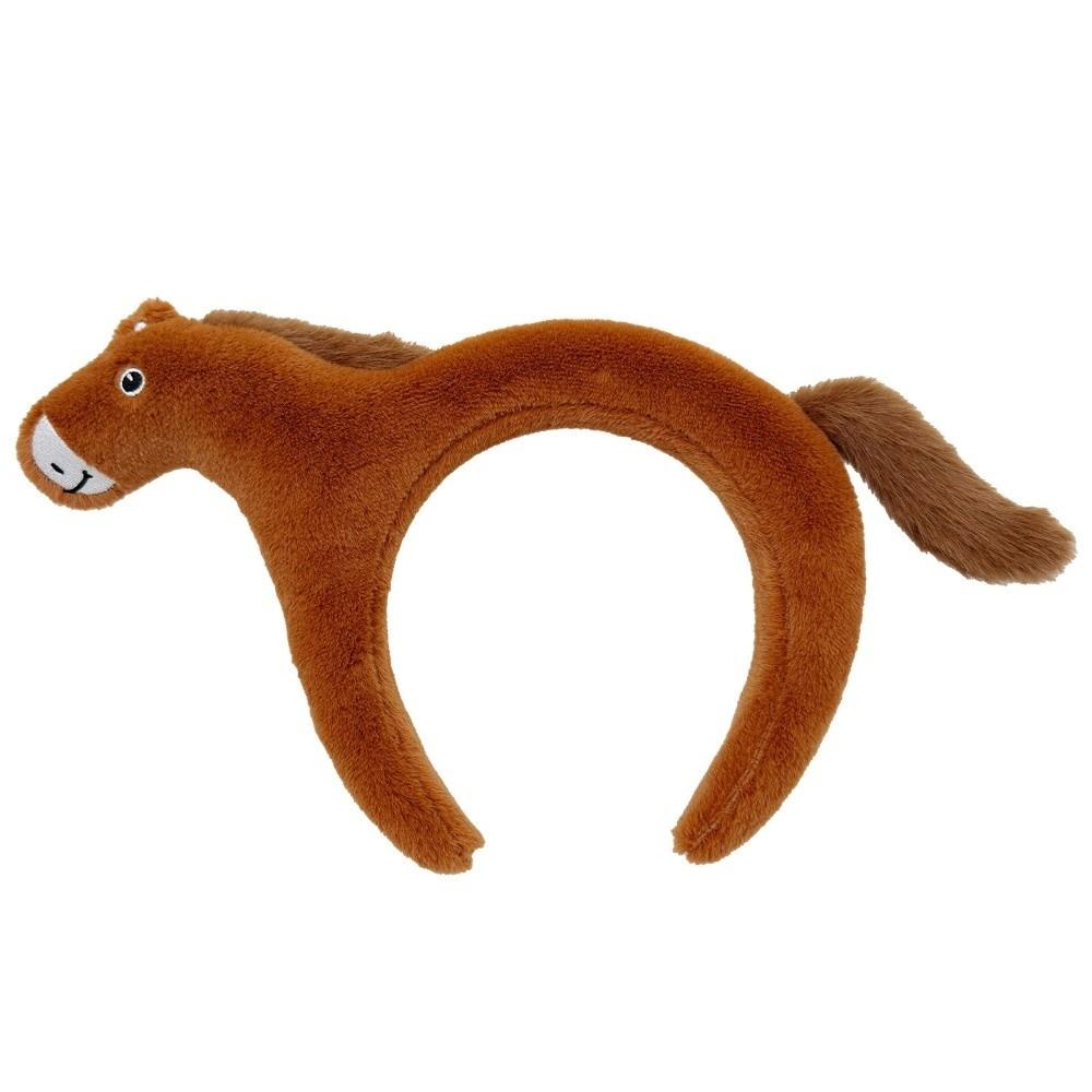 Cartoon Mascot Plush Headband Soft Pony Doll Headpiece Creative Horse Hair Hoop  Photo Props