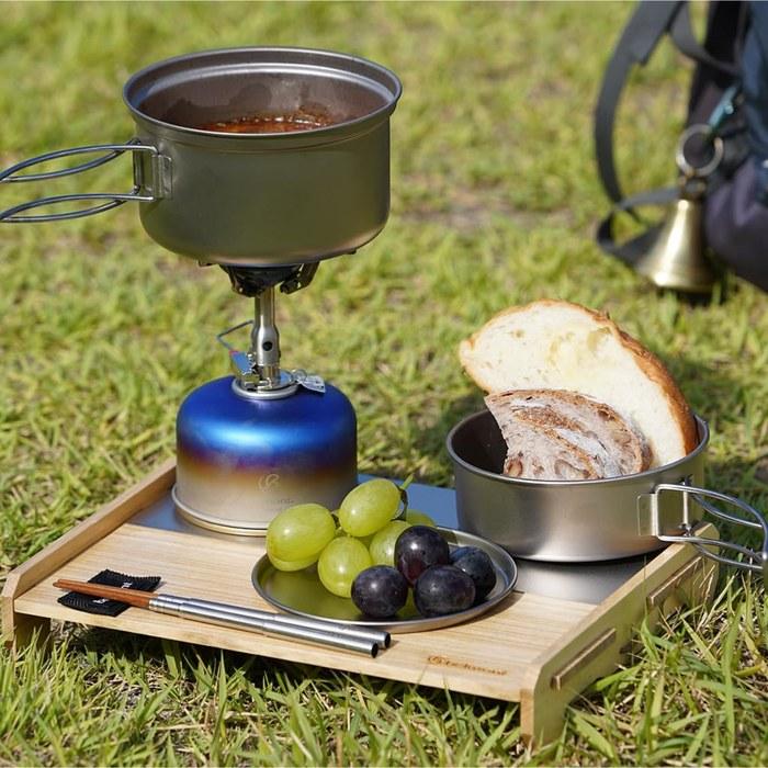 Belmont Pot BM-581 Titanium Trail Cooker 1000 (with Case), Made in Tsubamesanjo, Silver, 1 L