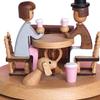 Handcrafted Wooden Music Box - Charming Clockwork Toy for Home Decor