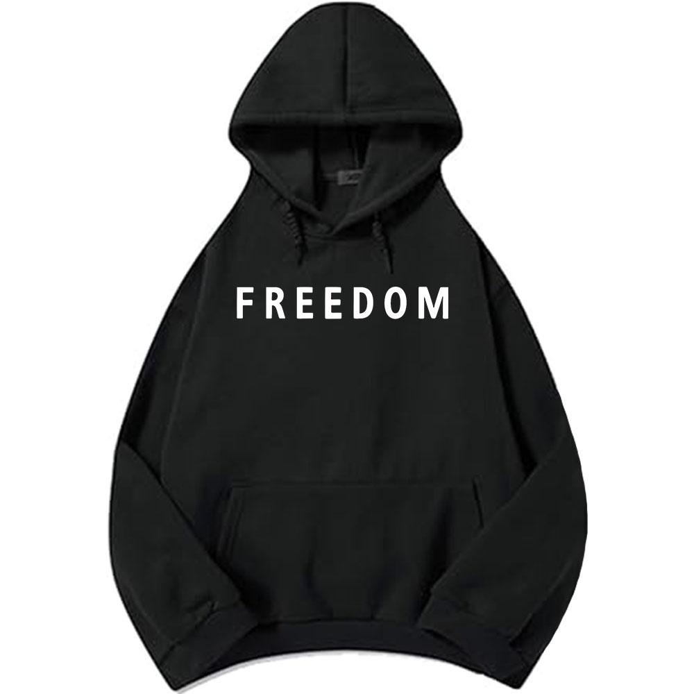 Charlie Kirk Freedom Letter Print Hoodies Fashion Unisex Streetwear Long Sleeve Casual Loose Sweatshirts for Men/Women Pullovers