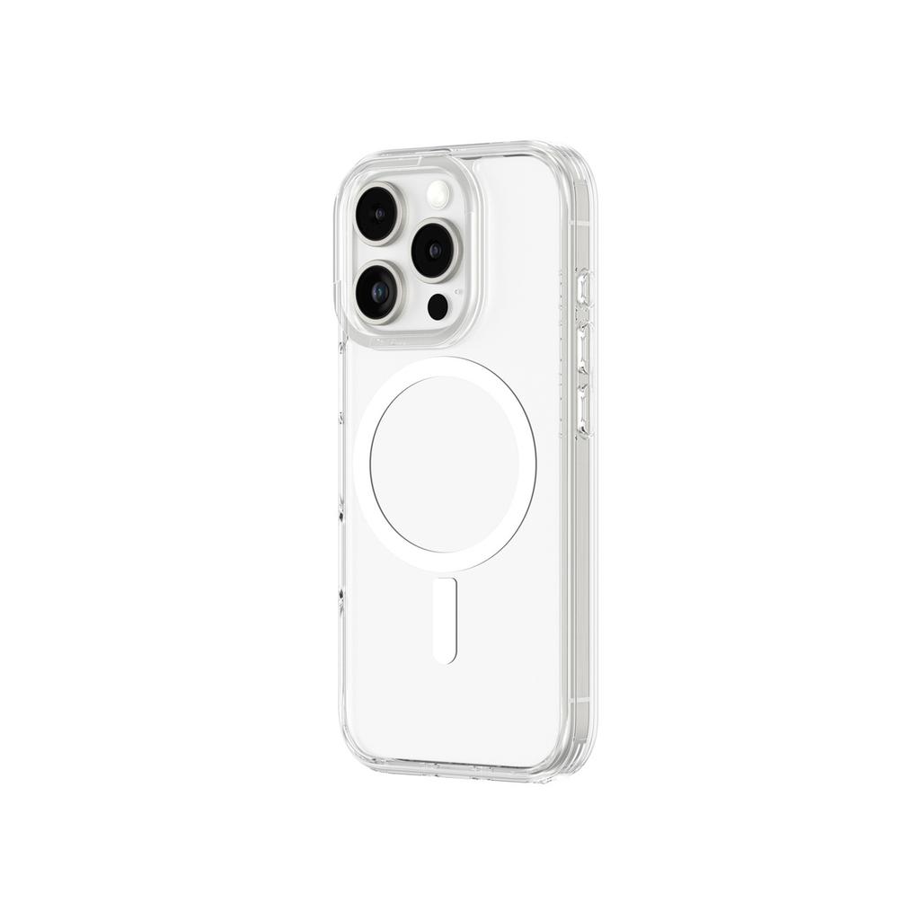Etui Silikonowe Z Pierścieniem Magnetycznym Do Iphone 16 Pro - Przezroczyste