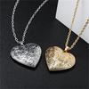 Colorful Pattern Spray Openable Heart-shaped Photo Frame Photo Box Necklace