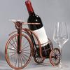 Creative Wine Bottle Holder Wine Rack for Single Bottle Three-wheeled Car Shaped Wine Organizer Stand Countertop Dis