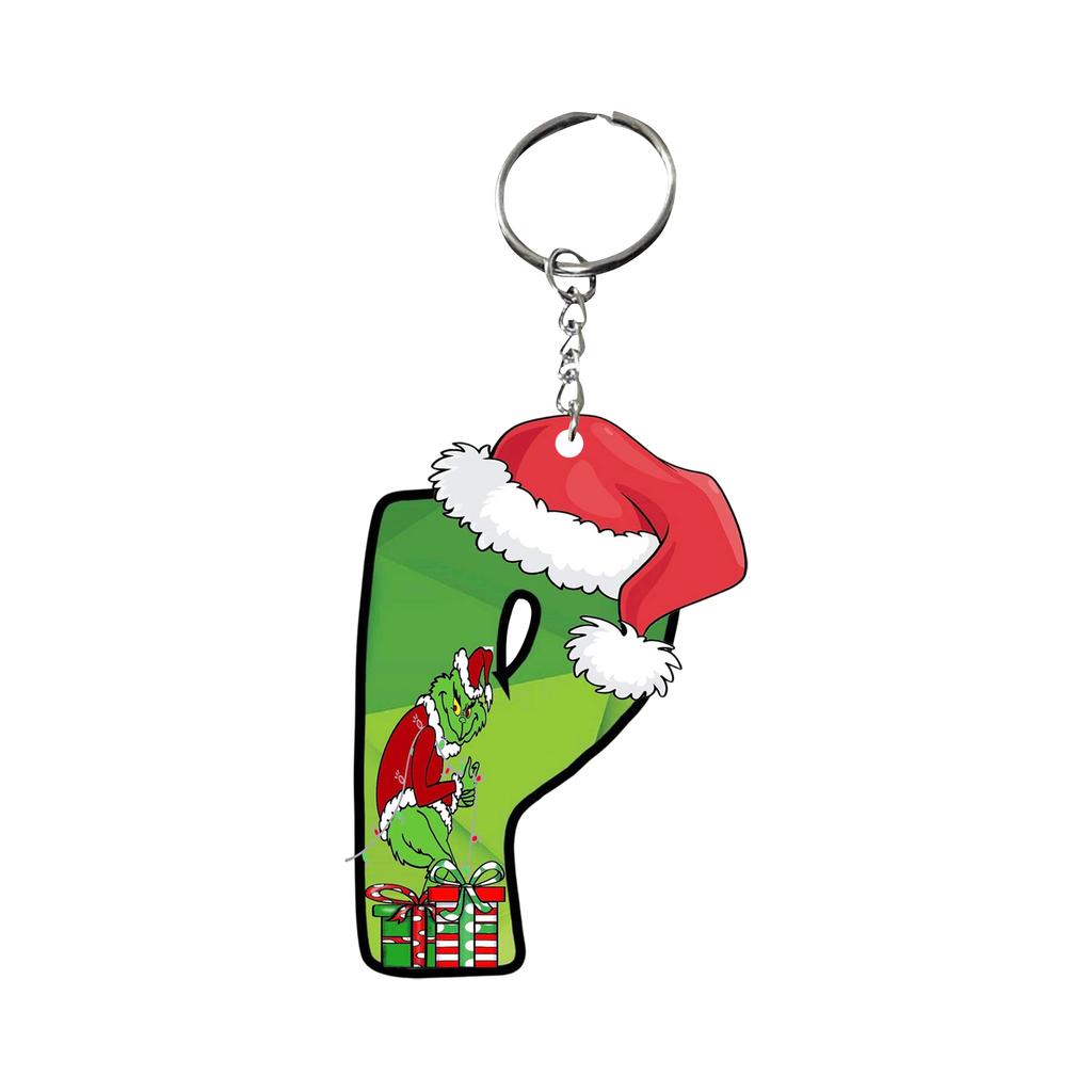 Santa 2D Flat Acrylic Christmas Tree Hanging Decoration Sports Car Decoration Flat Decoration Pendant