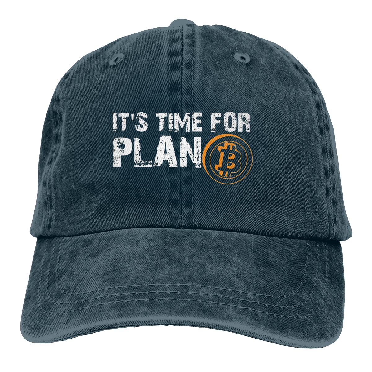 

Pure Color Dad Hats Its Time For Plan B Womens Hat Sun Visor Baseball Caps Bitcoin Cryptocurrency Miners Meme Peaked Cap One Size