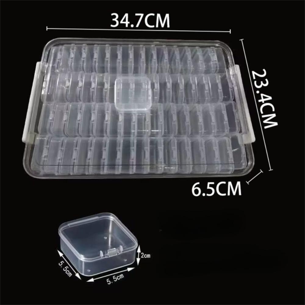 Plastic Transparent Storage Box 60 Slots Large Capacity Organizer Box Multifunctional Bead Organizer Storage Containers