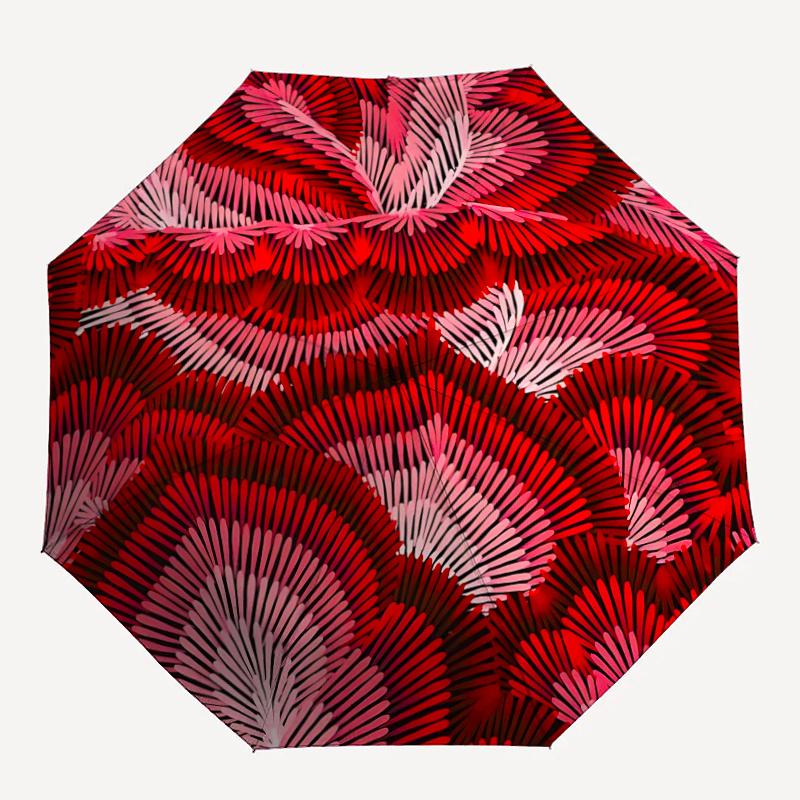 

1pc Abstract PatternAutomatic Open/close Umbrella, 8-Rib sturdy structure, Portable Travel Umbrella, Parties, Everyday Usec16