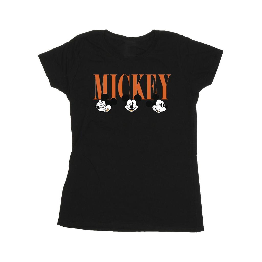 Disney Womens/Ladies Mickey Mouse Faces Cotton T-Shirt