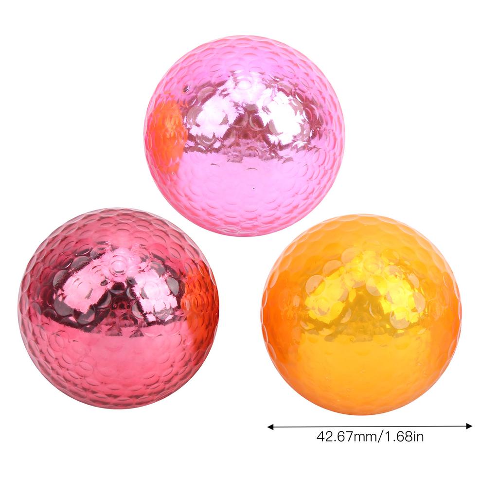 Plated Metal Color Golf Ball 1.68in Practice Balls Indoor Outdoor Training Aids Gifts