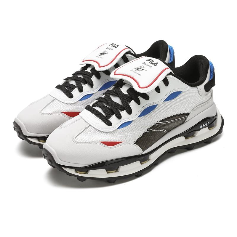 Fila Km2 Retro Nostalgic Pioneer Trend Durable Low-Top Lifestyle Casual Shoes Men Sneakers White Gray F12M433105FBN