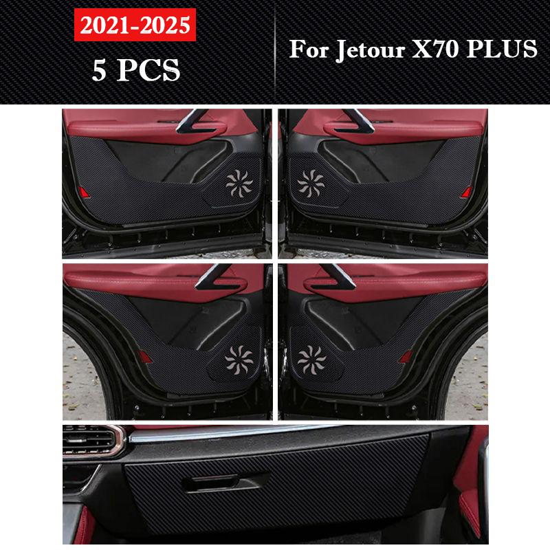 For Jetour X70 X70 PLUS Car Door Anti Kick Pad Protection Sticker Carbon Fiber Scratch Resistant Film Interior Accessories