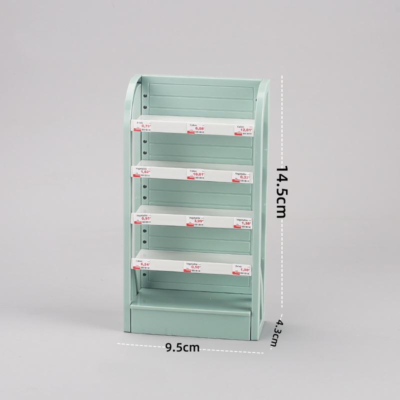 Mini Grocery Shelf Toy: Multi-Layer Dollhouse Display Rack for Kids' Pretend Play