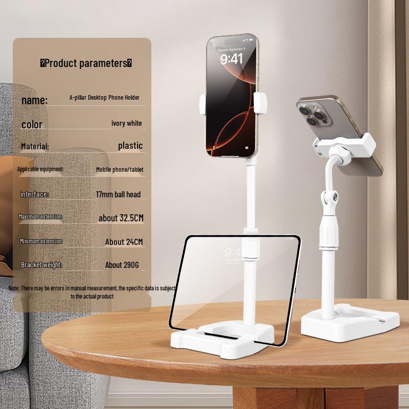 Universal Adjustable Desktop Phone Holder for Streaming, Classes, Photos, and Drama Watching