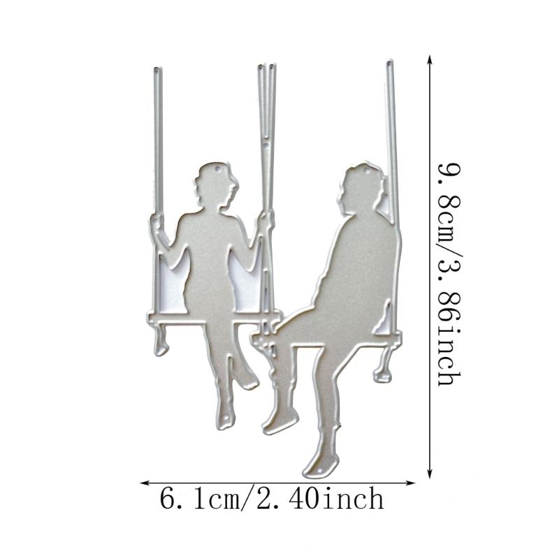 Metal Die Cuts Chatting Couple Embossing Stencil Cutting Dies for Card Making Scrapbooking Paper Craft DIY Template Mold