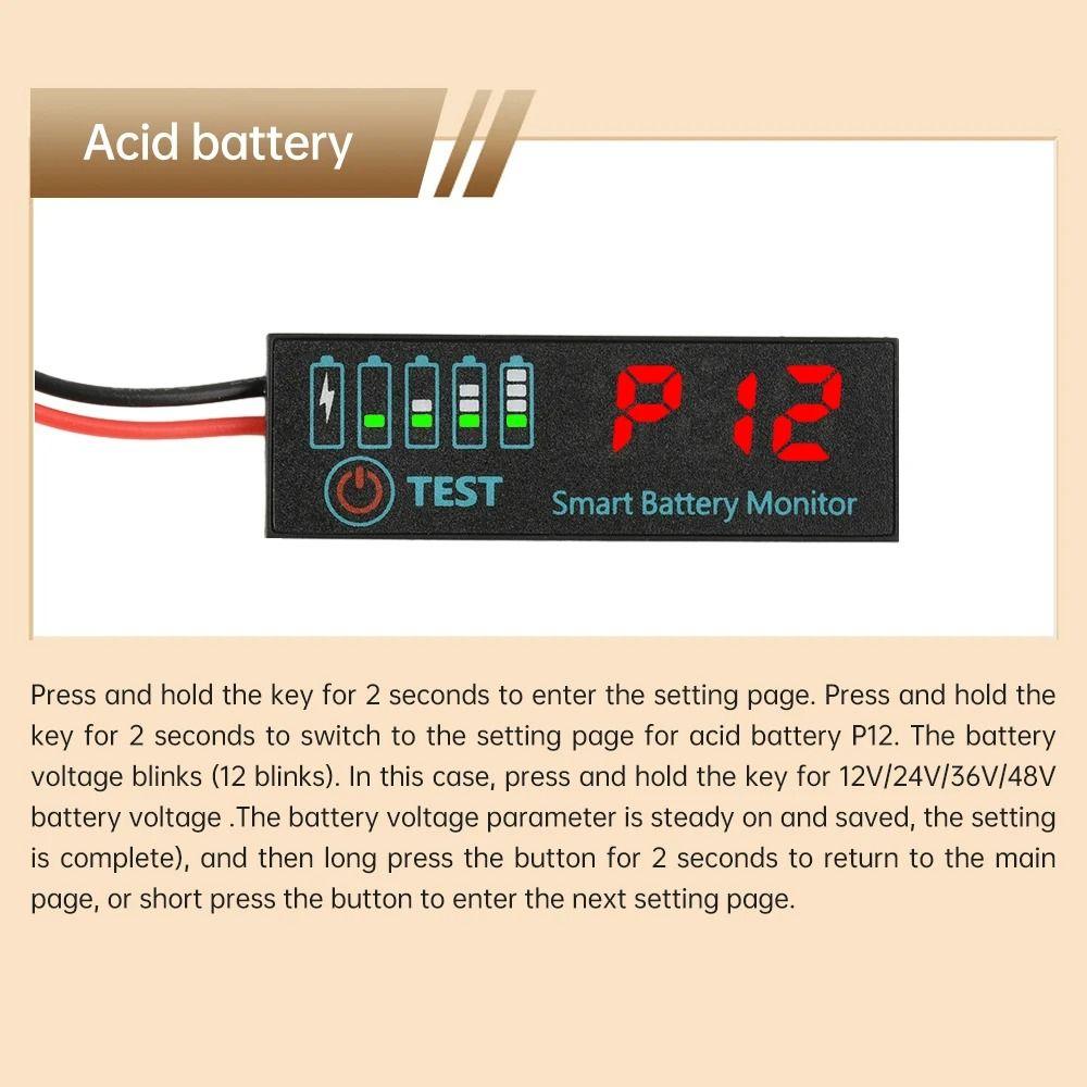 1Pcs Meter Module Battery Level Indicator DC7-55V LCD Display Meter  Electronic