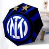 Inter Milan, Badge Automatic Opening and Closing, 8 Rib Structure Portable Umbrella, Suitable for Men and Women In All Seasons  Perfect Gift