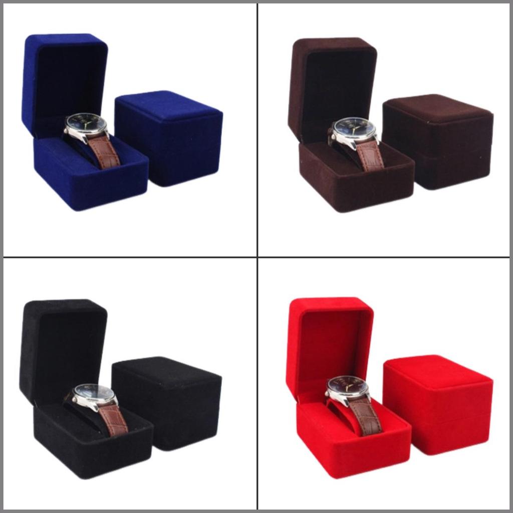 Velvet Light Luxury Single Watch Box, High-End Black Packaging for Business Watches