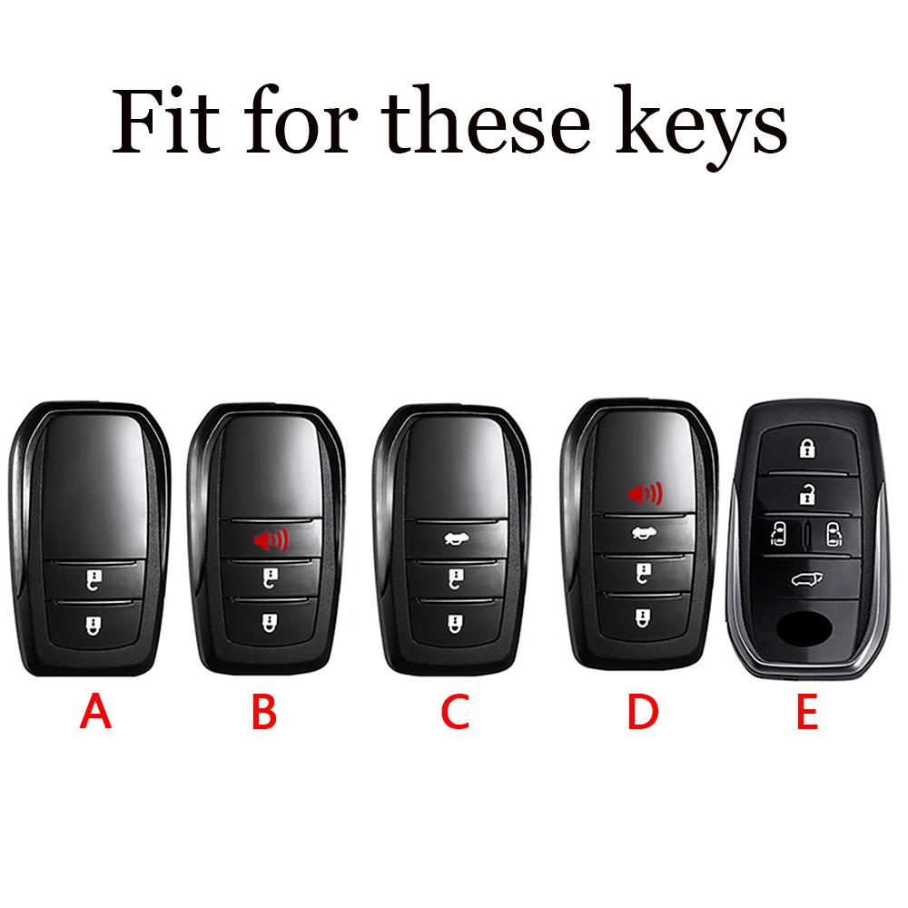 ABS Car Key Case Cover For Toyota Corolla SE 2023 Camry 50 55 TLC200 Yaris Land Cruiser Prado150 RAV4 Venza SIENNA