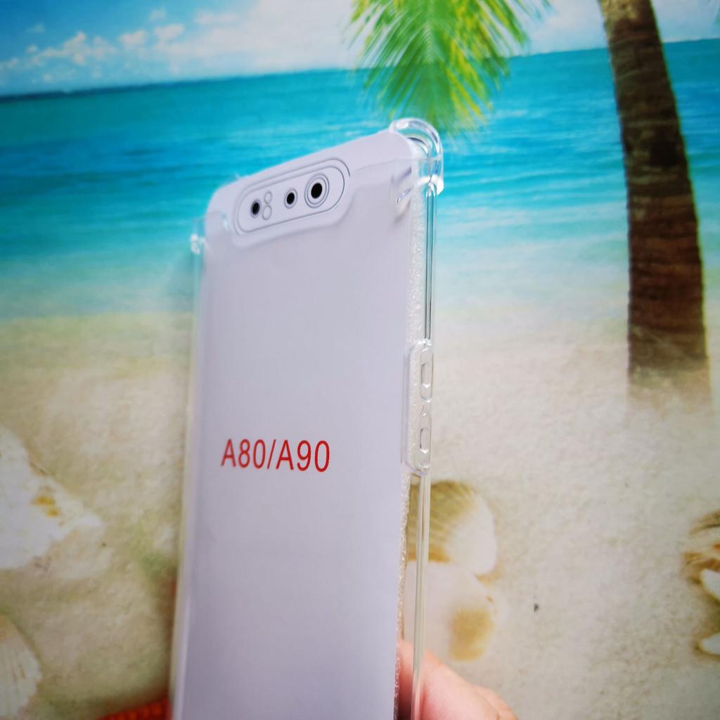 Průhledné TPU pouzdro na telefon vojenské třídy proti pádu se šňůrkou pro A80/A90
