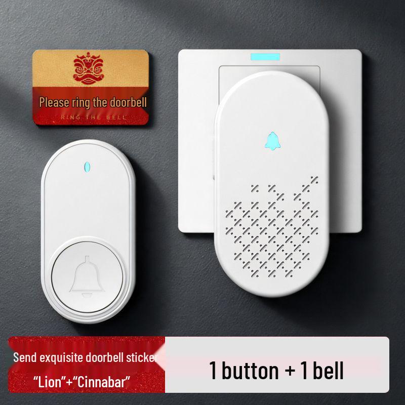 Wireless Long-Distance Smart Doorbell for Home & Office - One-to-Two Remote Control with Adjustable Volume for Elderly Assistance