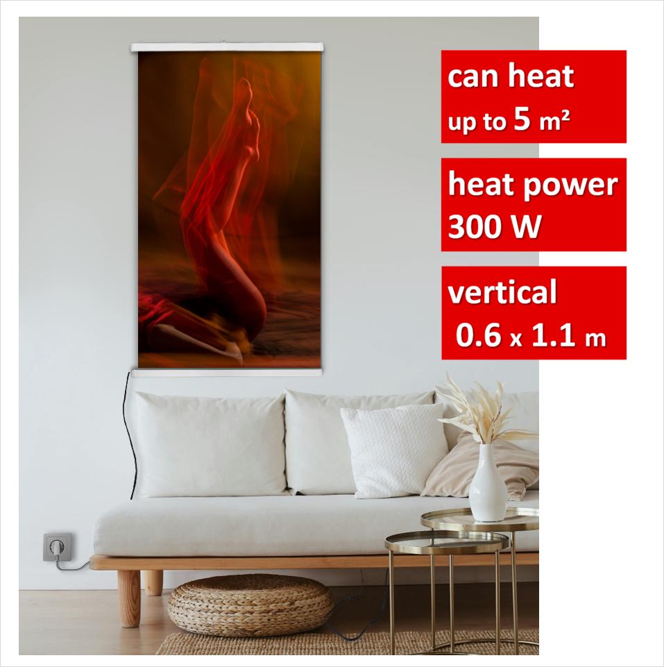 Картина-обогреватель "Fire Legs" на пленке Monocrystal 105x60 см 300 Вт