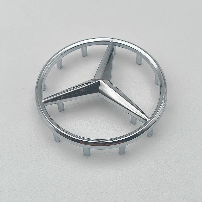 2025 Hot 52mm 58mm ABS Chrome Black Star Logo Mercedes Steering Wheel Logo Sticker For Mercedes Benz C E S Class W253 Emblem Acc