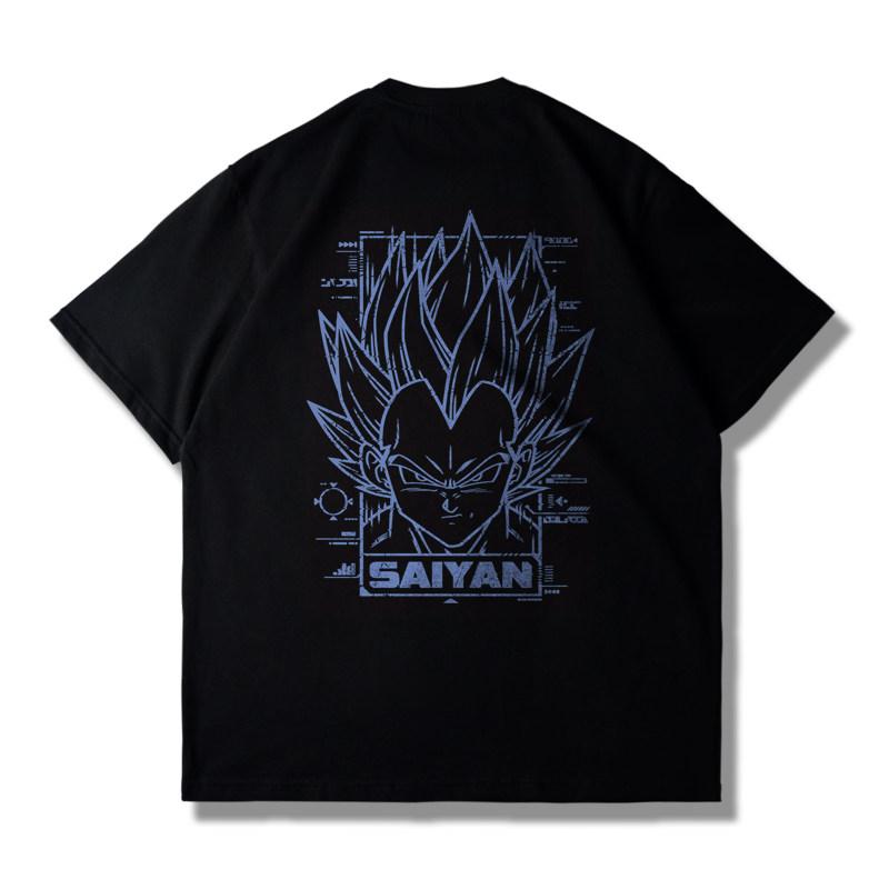 Dragon Ball Anime Super Saiyan Goku Printed Mens and Womens Shortsleeved Tshirt Made of Pure Cotton Loose Fit