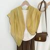 Spring And Summer Solid Color Cotton And Linen Feel Scarf Women'S Versatile Fashion Silk Scarf Multi-Functional Outer Shawl