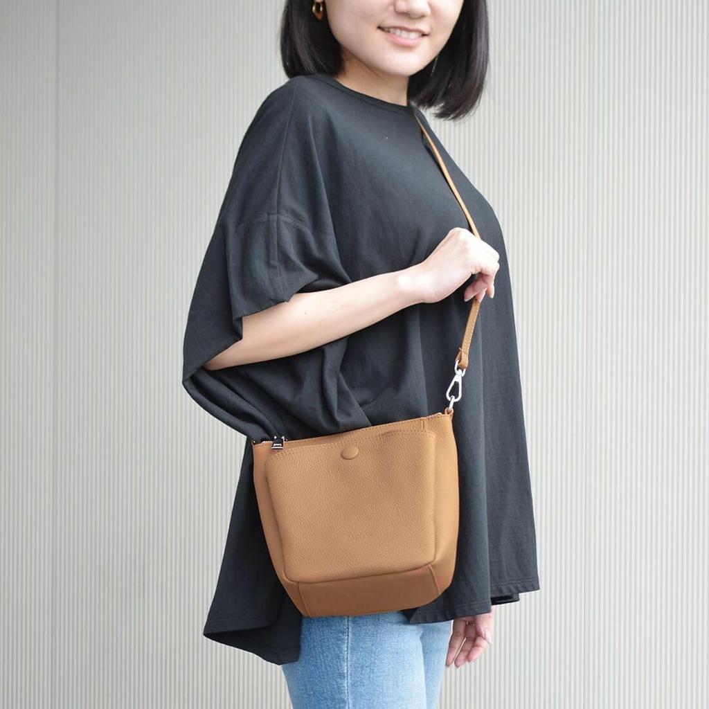 Barcos Women's Rounded Square Shoulder Bag in Black with Soft Shrunken Leather and Covered Buttons