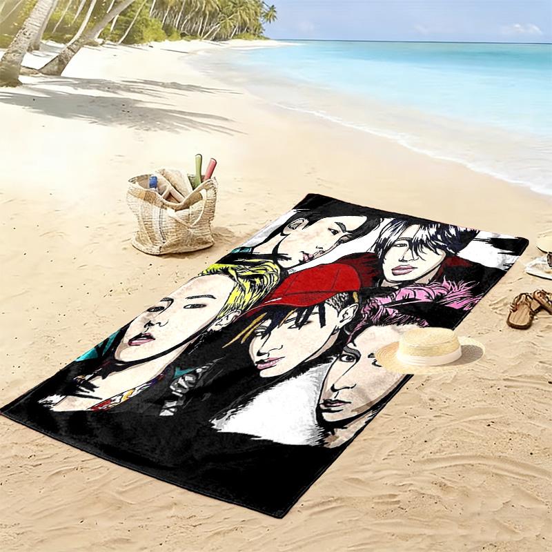 Vibrant Youth Expressions Beach Towel Outdoor Camping Beach Towel for Vacation Photos Quick-drying Swim Towel Swim Seaside Outdoor Picnic Beach Mat