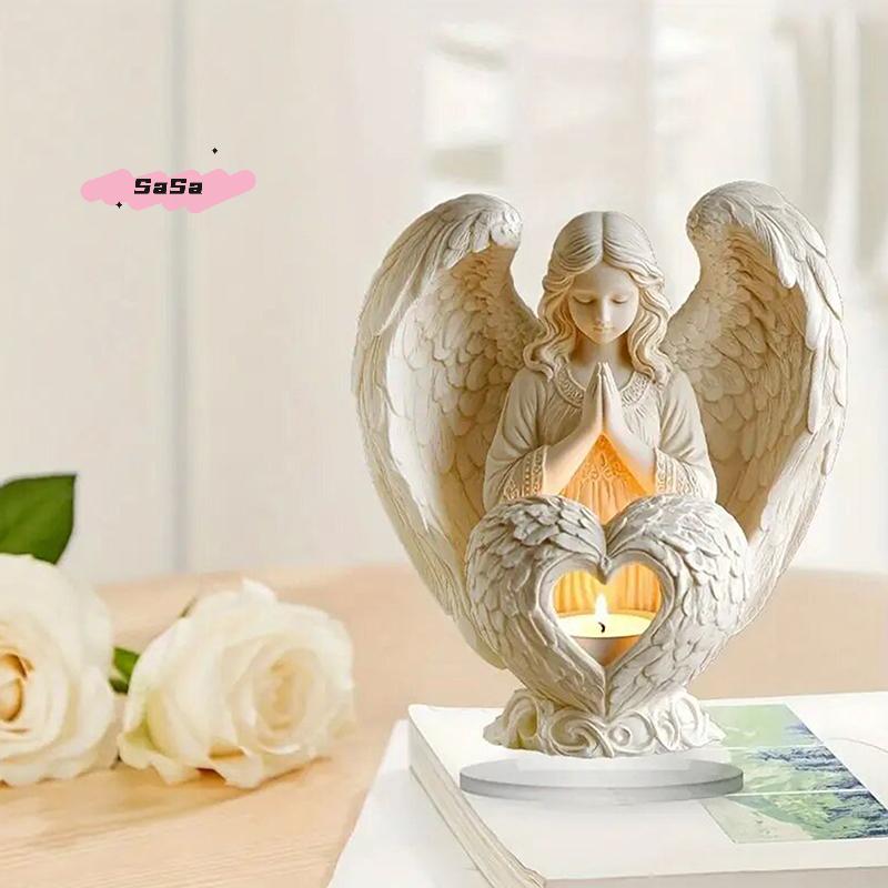 S-1Pc 2D Flat Angel Ornament Christmas Decorative Statue White Acrylic Angel Statue Christmas Ornament Purity Symbol Home Decor