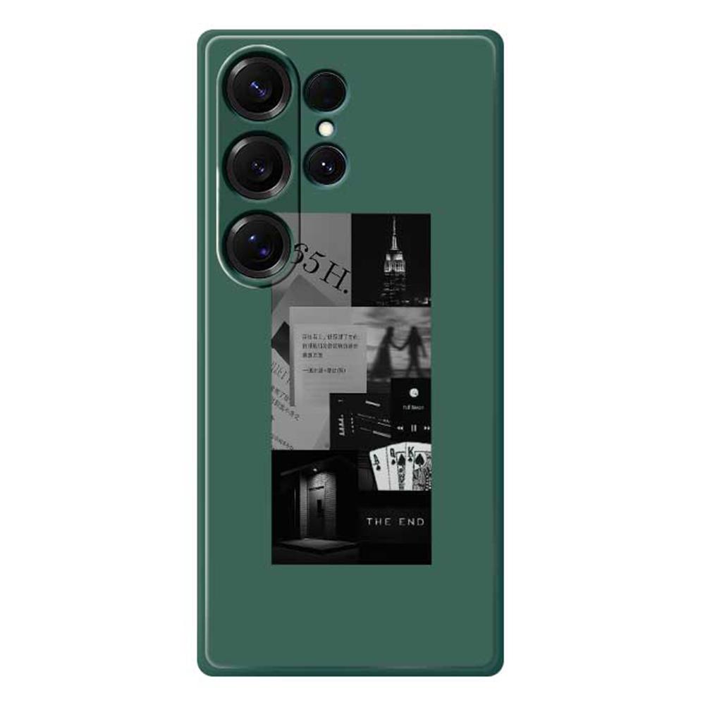 For Samsung Galaxy S25 Ultra Case Stitching Photos Pattern Printing Straight Edge TPU Phone Back Cover