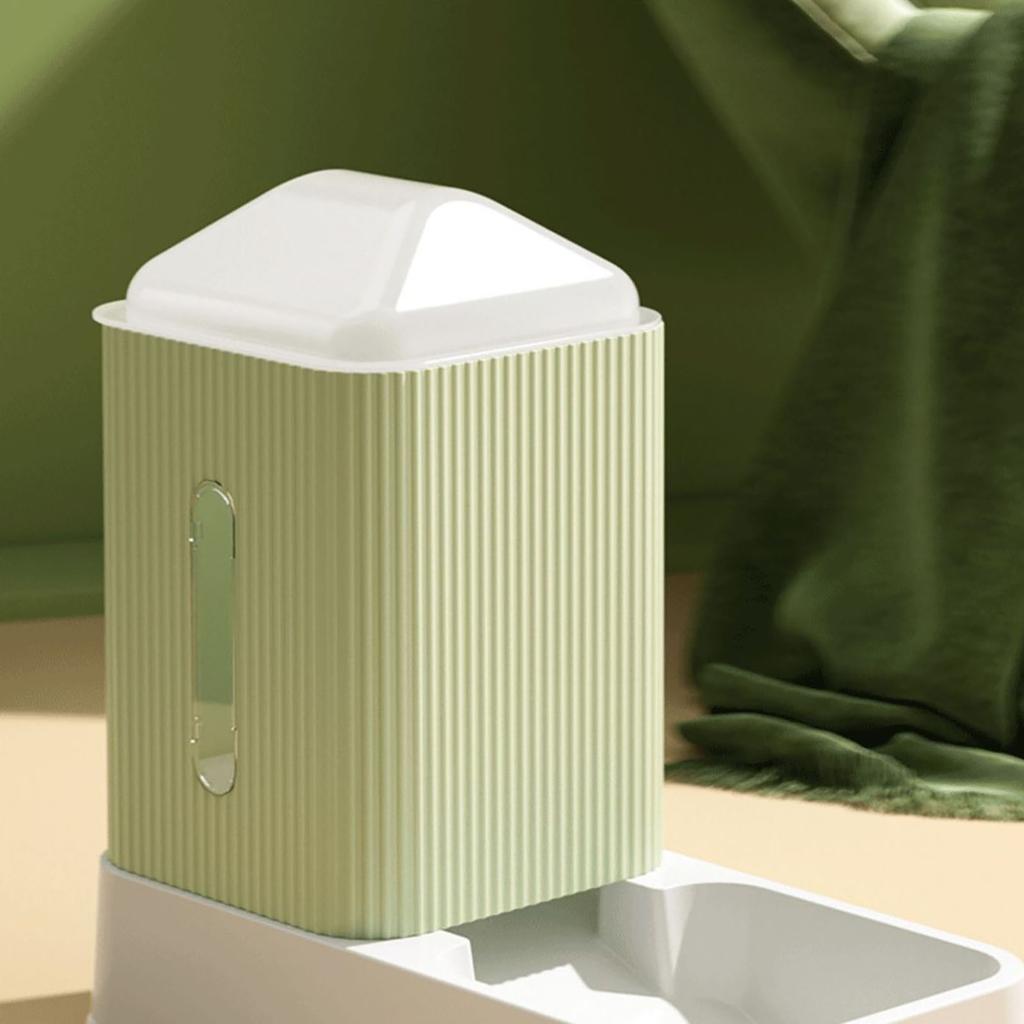 Gravity Pet Feeder and Water Dispenser Removable Fully Enclosed Waterer Feeder Dog Automatic Feeder Set for Pet 3.5L