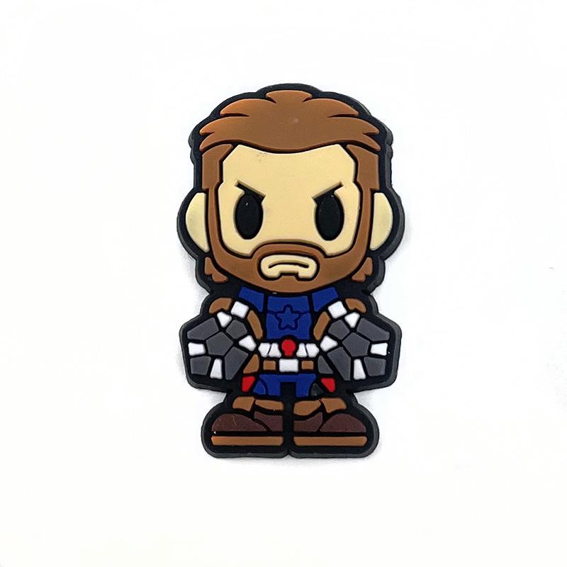 Marvel Series Croc Shoe Charms: Removable PVC Buckles for Holey Shoes