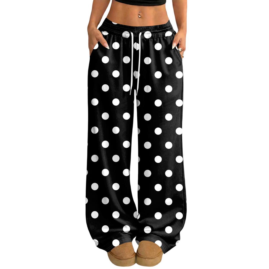 Damen Lässige und Modische Elastische Taille Weite Hose