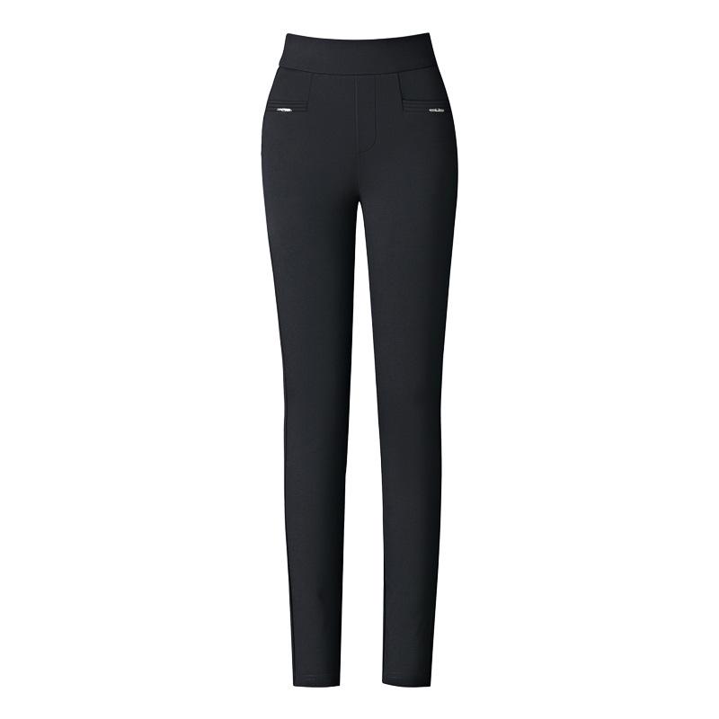 Women's High Elasticity Slimming Pencil Pants - Middle-Aged Mom, Elastic Waist, Plus Size, Spring/Autumn Leggings