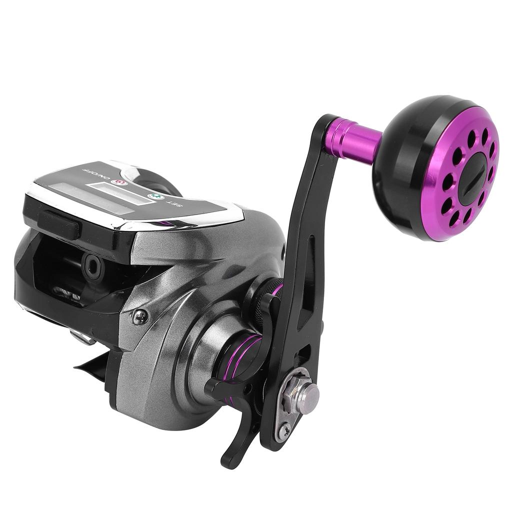 Solar Digital Display Fishing Reel Casting Wheel Rechargeable Single Rocker Sea FishingLeft Hand Wheel