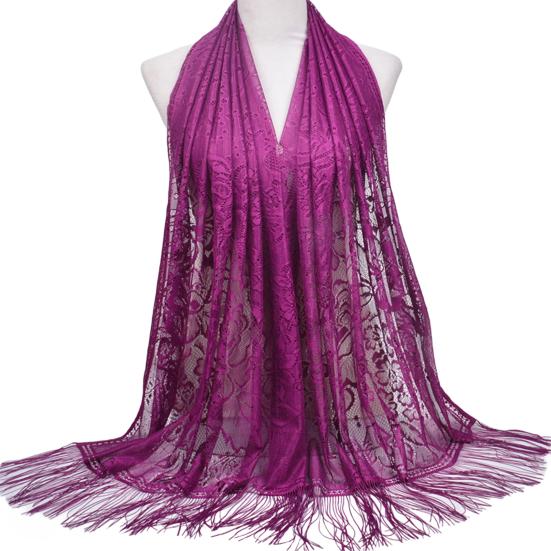 Women Chiffon Prayer Shawl Solid Color Versatile Turban Beach Towel