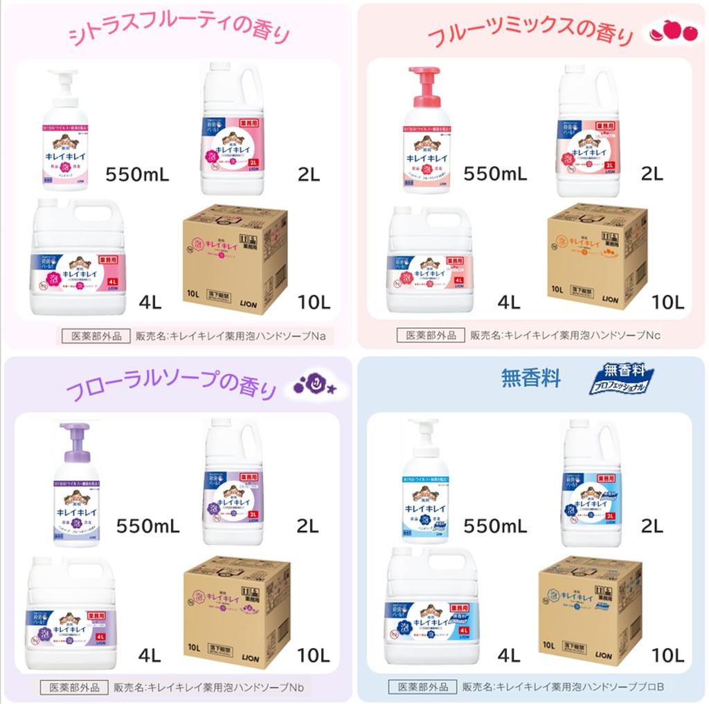 Large Kirei Kirei Medicated Foaming Hand Citrus Fruity Scent Refill [Commercial-Use Capacity] Soap, 4L, (Quasi-drug),