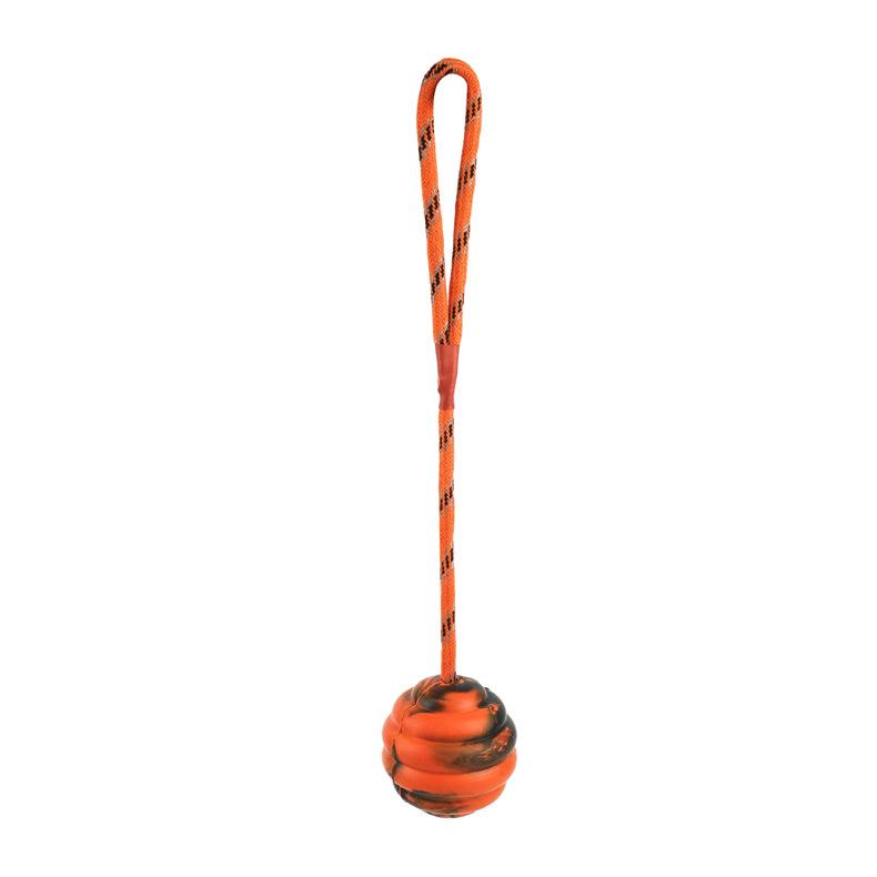 Durable Rubber Dog Chew Ball With Rope, Interactive Molar Toy For Teeth Cleaning Training Pet Toys