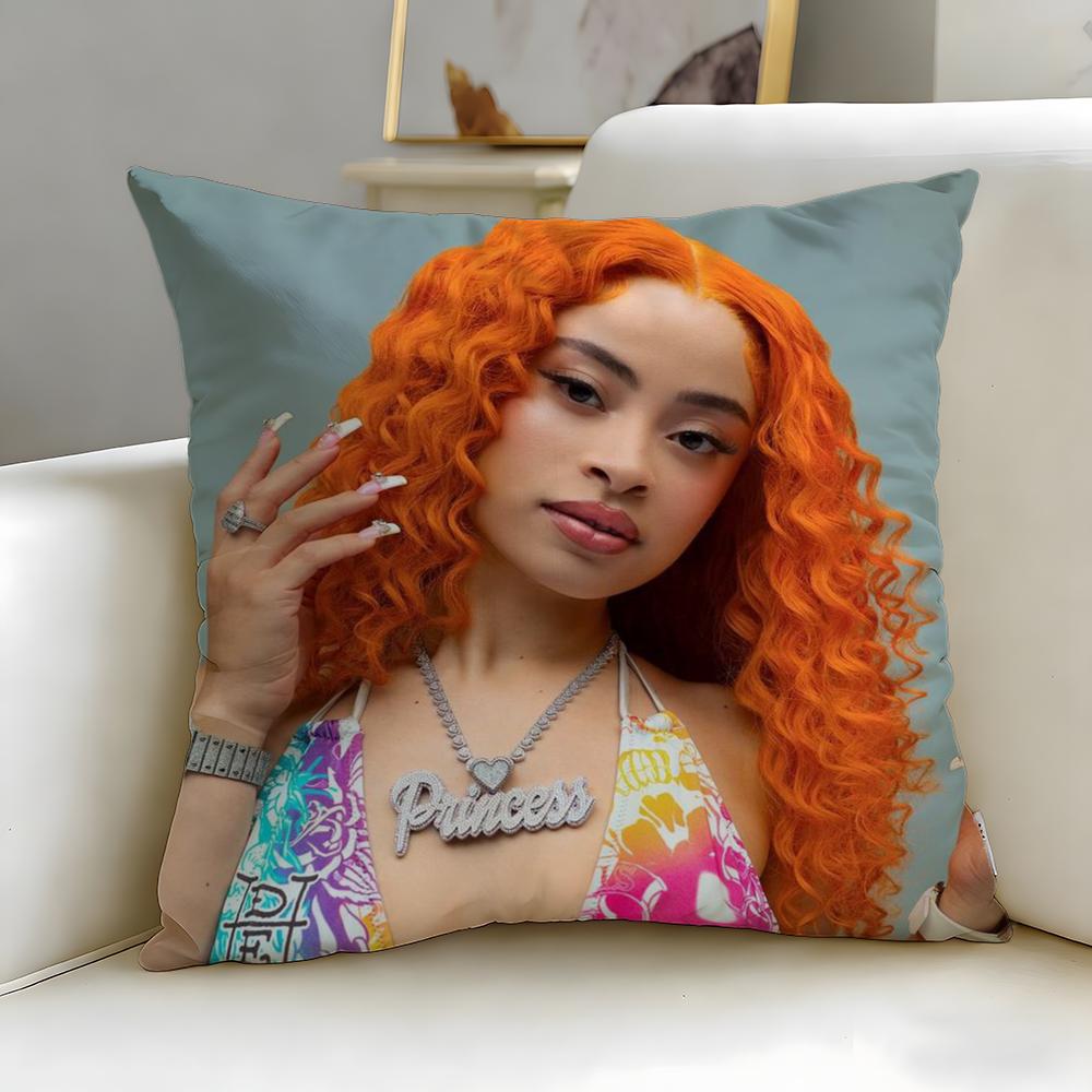 popular rapper Ice Spice Cushion Cover Soft EasyWash Pillow Case Versatile for Couch Bed Travel and Office