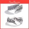 Vintage Angel And Devil Wing Ring Adjustable Open Ring For Couples Unique Alloy Jewelry Supplier