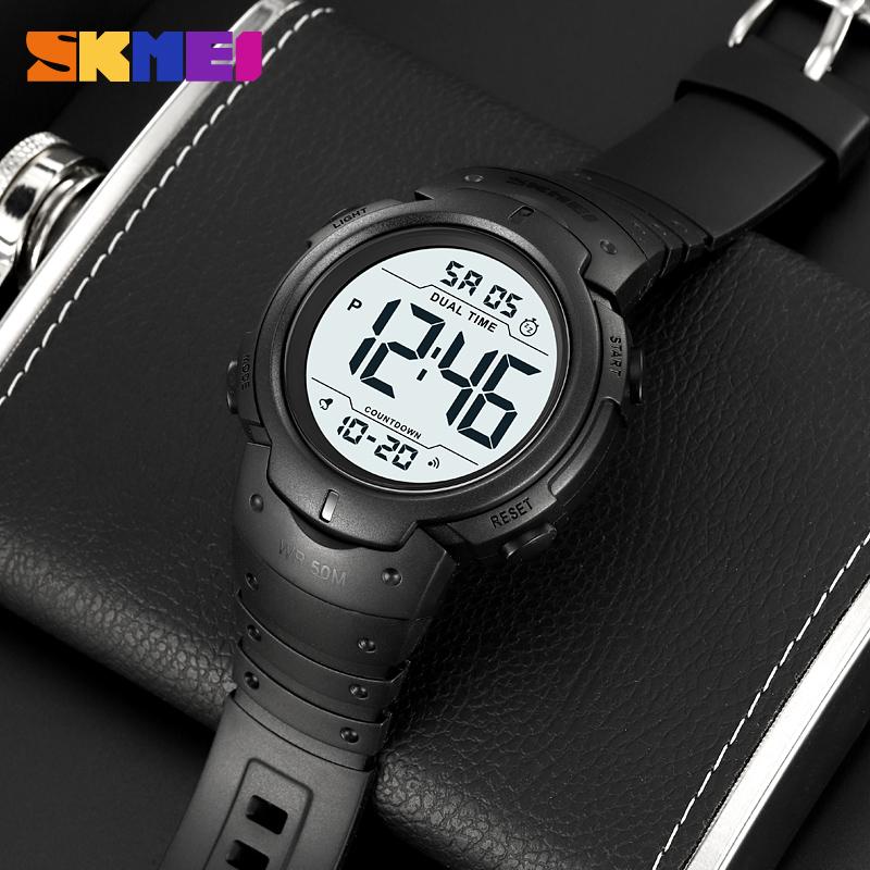 SKMEI 2304 Digital Watches for Man Sport Calendar Mens Wristwatch Luminous Big Dial 50M Waterproof Countdown Clock Reloj Hombre
