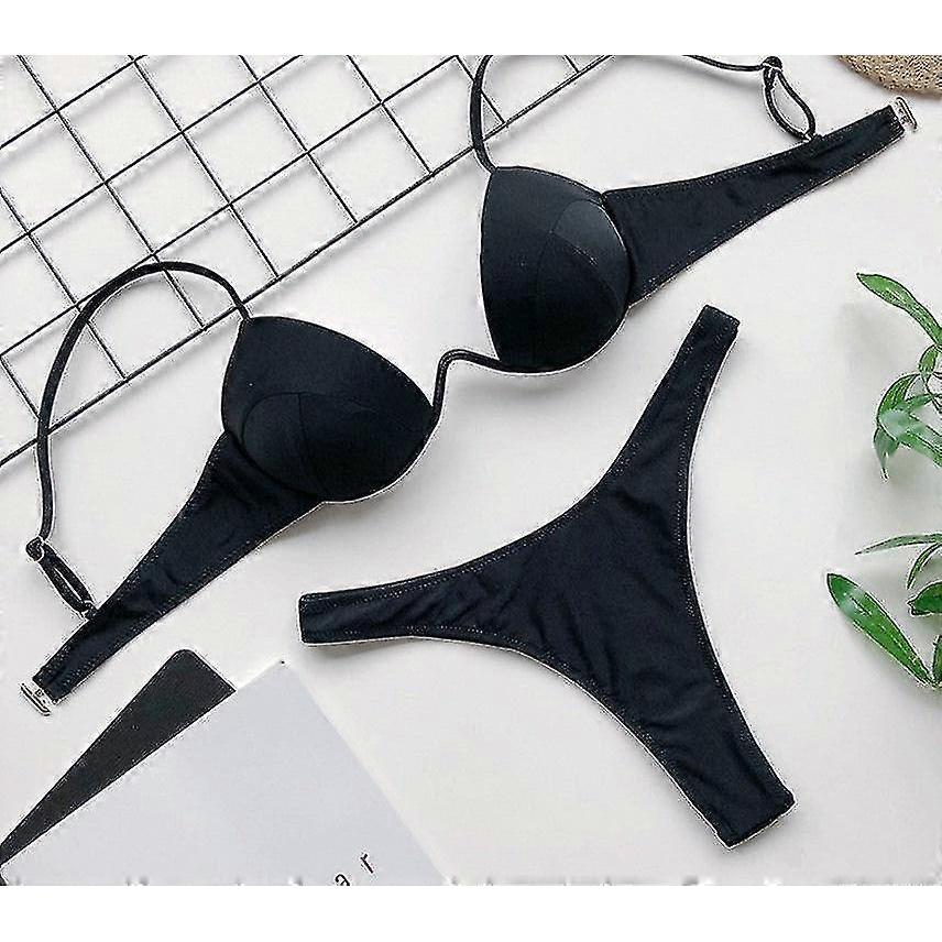 Celebrity Same Hard Tight Elastic Swimsuit With Steel Ring Summer Women's Bikini Suit P