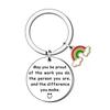 Steel Stainless Keychain Rainbow Accessory Tourism Gift Friend Farewell Souvenir