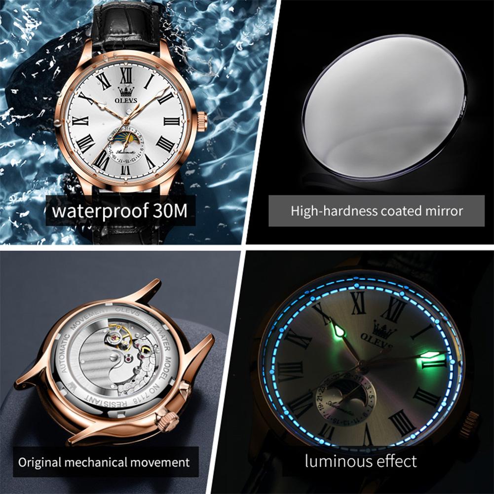 OLEVS 7118 High Quality  Men Watch Luxury Oem Custom Logo Automatic Sports Fashion Luxury Brand Mechanical Watch for Man
