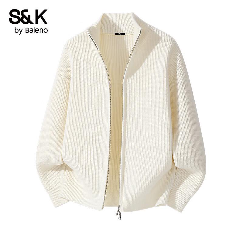 Baleno Men's S&K Stand Collar Knit Cardigan