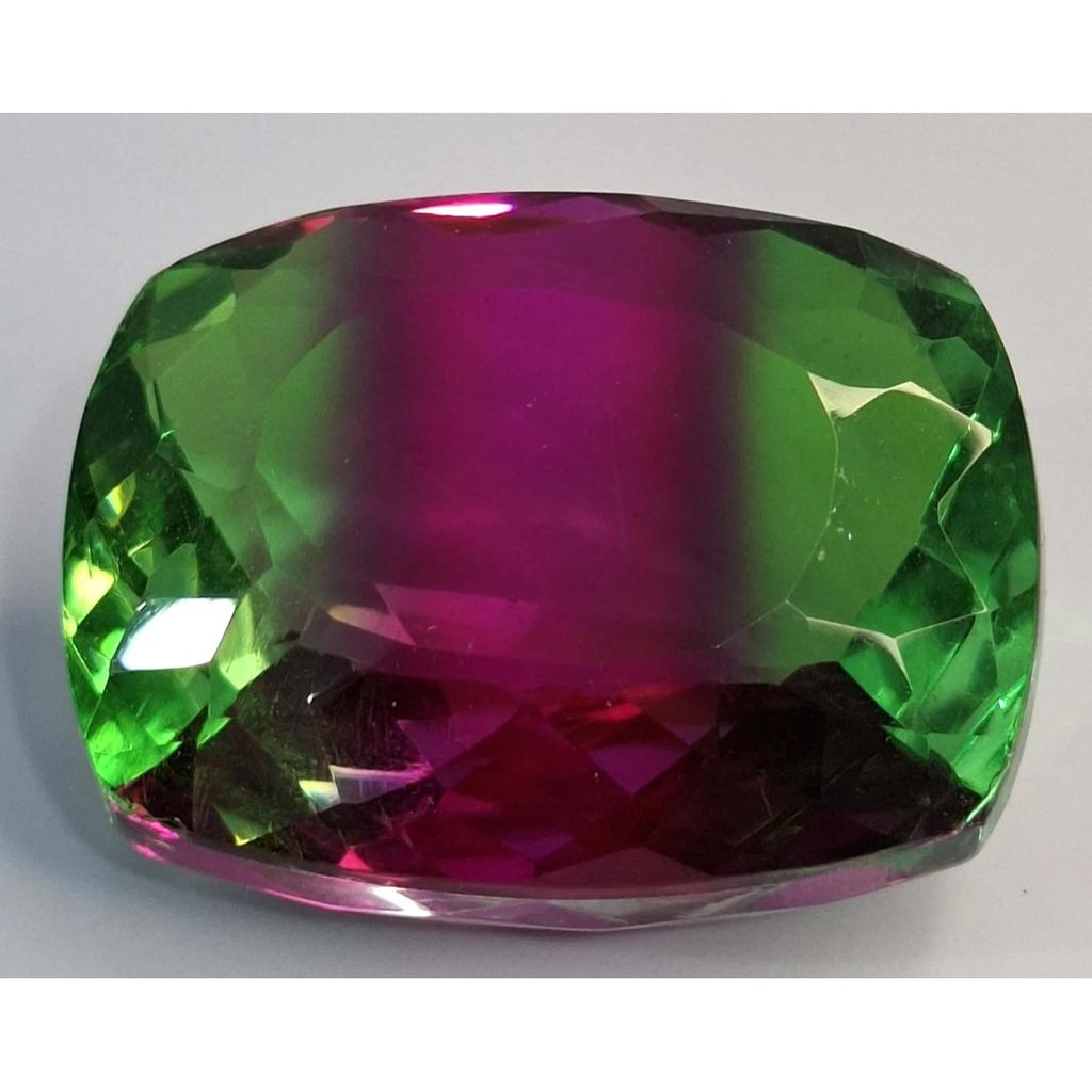 Natural Tourmaline Bi-Color 83-85 Ct Cushion Cut Certified Fabulous Gemstone